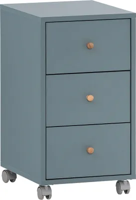 Produktbild von Rollcontainer Büro SISAK-80 in blau, B/H/T: ca. 32,6/59,7/39,1 cm