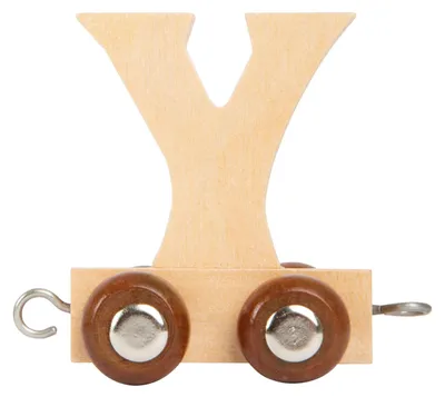Immagine prodotto di Treno di lettere in legno a piedi piccoli Y - lettera giocattolo - 12 pezzi
