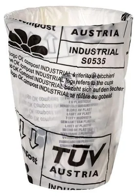 Produktbild von Glas, einzeln verpackt 250 ml, PLA Transparent PLA | Packung (500 Stück)