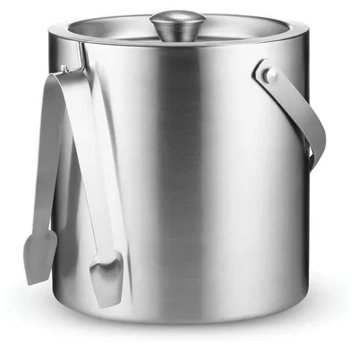 Obrázok produktu pre Nádoba na ľad z nehrdzavejúcej ocele 304 (objem 1,3 l, šikmý otvor, rozmer 14 * 14 * 22 cm)