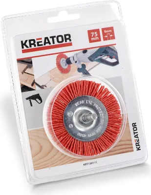 Produktbild von Rotierende Metallbürste Korund Platte ø 75 mm - Kreator