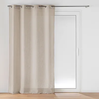 Vorhang mit Ösen 140x280 cm, Leineneffekt, Taupe