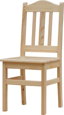 Produktbild von Holzstuhl aus massivem Kiefernholz lackiert