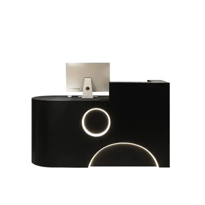 Produktbild von Ladenkasse kleine Theke Ladentheke kassen Empfangstheke Empfangstisch  links Schwarz 120*60cm【H Paopao 120】