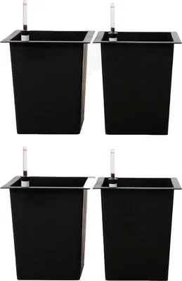 Produktbild von VIVANNO Pflanzkübel-Zubehör Kunststoff EINSATZ Bewässerung Konisch, Schwarz matt - 29x29x32 cm