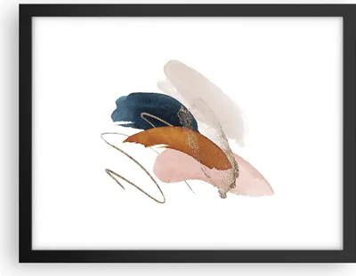 Produktbild von Gerahmtes Poster - Schwarzer Rahmen - Die Farben Abstraktion Stück - 40x30 cm - Wand Bild - Wanddeko - Wandbilder - Kunstposter - Wandposter - Bilderrahmen - Bilder - Kunstdruck - P2BAA40x30-5100