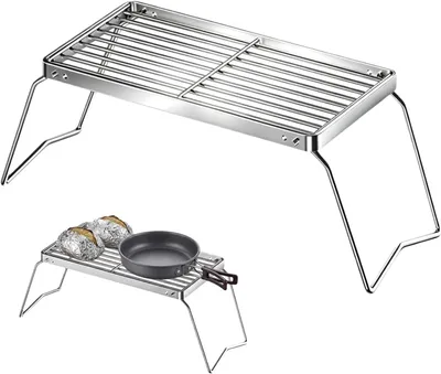 Produktbild von Grillrost 30x16 cm, Edelstahl, klappbar, für Camping