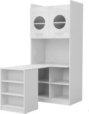 Image de Bureau blanc Table de bureau Chambre d'enfant Chambre d'adolescent Tables Nouveau brillant