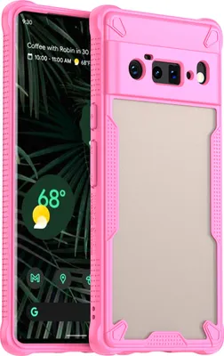 Image de Coque de protection pour Google Pixel 6 Pro, dos mat translucide, coque TPU rose