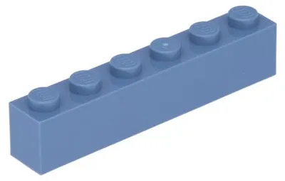 Produktbild von 5x LEGO Stein 1 x 6 (3009) - Sandblau