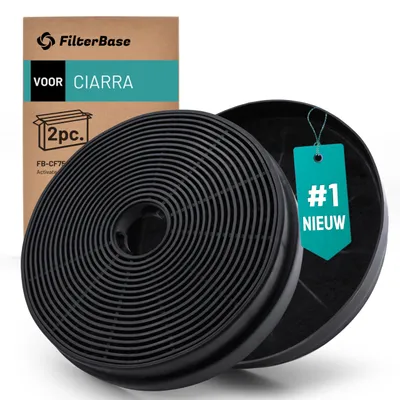 Aktivkohlefilter 2 Stück für Ciarra CBCF003, 17,5x17,5x3,6 cm