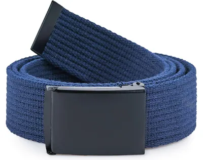 Produktbild von Ladeheid Herren Gürtel Stoffgürtel P10(Navyblau-Schwarz, 120 cm (Gesamtlänge 130 cm))