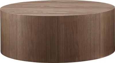 Produktbild von SalesFever Couchtisch Ø 80 cm | rund | MDF mit Walnussholzfurnier | B 80 x T 80 x H 30 cm | Walnuss
