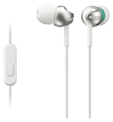 Obrázok produktu pre Sony MDR-EX110AP, Kábel, 5 - 24000 Hz, Hovor / hudba, 3 g, Slúchadlá s mikrofónom, Biela