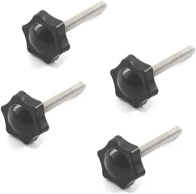 Productafbeelding van Handgreep van 38 mm, gemaakt van roestvrij staal - Eenvoudig te installeren - Mannelijke draad van 10 mm - Draaiknop