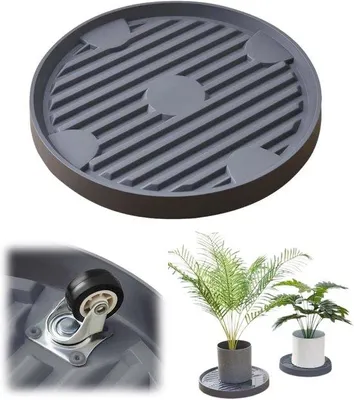 Produktbild von Famanu Pflanzenroller 22 cm - Runde Untersetzer mit Rollen für Pflanzen