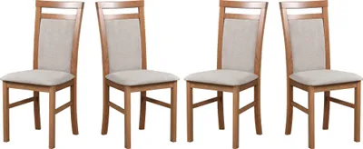 Produktbild von Esszimmerstuhl - Set  4x MILANO 5 hell nussbaum, soro 23