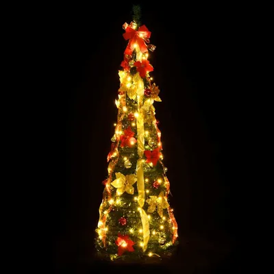 Produktbild von vidaXL Pop-Up-Weihnachtsbaum Künstlich 100 LEDs Grün 150 cm