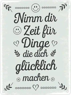 Produktbild von Nimm dir Zeit für Glück Metallschild in 15x20 cm