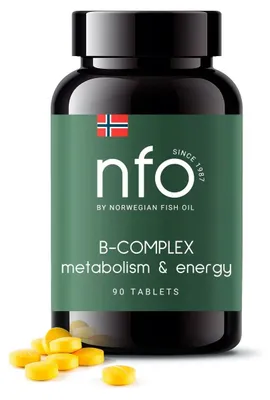Zdjęcie produktu dla NFO B Komplex witaminy na energię i metabolizm, naturalna witalność [90 tabletki]