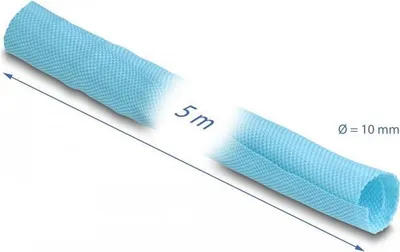 Image de DELOCK Gewebeschlauch selbstschließ. hitzebest. 5mx10mm Blau