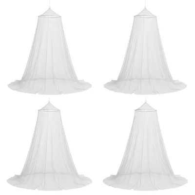 Immagine prodotto di Set di 4 zanzariere XXL, tende per letto, protezione anti-zanzare per il letto, baldacchino, rete anti-insetti, zanzariera, protezione per finestre