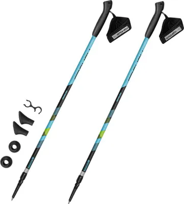 Obrázek produktu pro SPOKEY - MEADOW II Hole Nordic Walking 2-dielne, systém anti-shock, čierno-modré se zelenou
