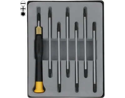 Produktbild von Donau Elektronik Workshop Interchangeable bits set 8-piece Slot, Phillips, Star