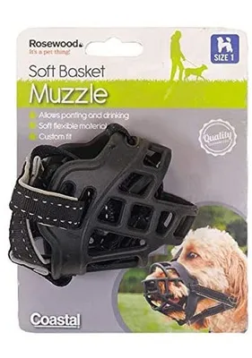 Produktbild von Maulkorb Soft Basket Silikon/Neopren schwarz Größe 1