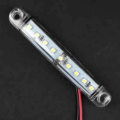 Produktbild von Weiße Positionsleuchte mit LEDs, 10cm, 12V-24V | HBS-662A