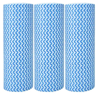 Image de Lingettes nettoyantes en rouleau, 3 rouleaux d'essuie-tout, 150 pièces, doux, absorbants, épais