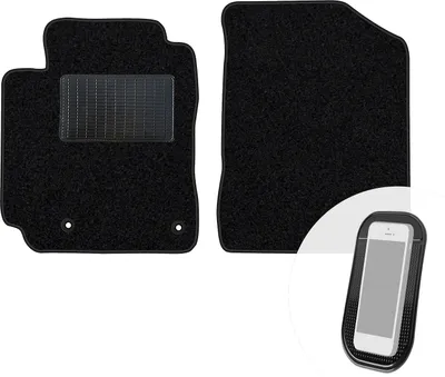 Produktbild von moto-MOLTICO Vorne Fußmatten Auto Velours Autoteppiche Schwarz Automatten Set 2-teilig passend für Toyota Yaris I 1999-2005
