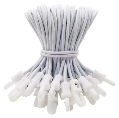 Produktbild von Spanngummis mit Haken 50 Stück - Expander 15 cm Weiß