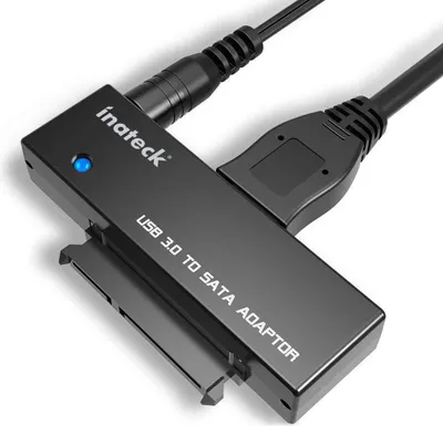 Produktbild von inateck USB zu SATA Konverter USB 3.0 12V 2A Netzteil 2.5/3.5 Zoll HDD SSD für Datenübertragung