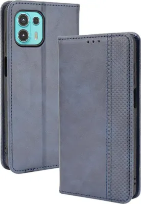 Produktbild von Motorola Edge 20 Lite Hülle - Coverup Vintage Style Klapphülle - Blau