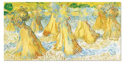 Immagine prodotto di Vincent Van Gogh - Covoni di grano - 100L x 50l cm - Quadro Vetro acrilico