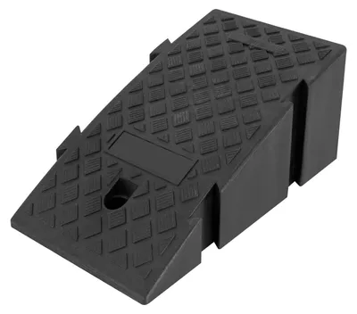 Image de Lot de 2 rampes d'accès - Rampe pour véhicules/seuils - Plastique haute résistance - Largeur 25 cm - Hauteur 19 cm - Pour voitures, motos, scooters, fauteuils roulants - Noir