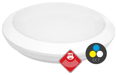 Zdjęcie produktu dla Lampa sufitowa LED Ecolite z czujnikiem ruchu, 22 W, 2000 lm, temperatura barwowa, stopień ochrony IP66, IK10, WHST706/HF-22W/CCT
