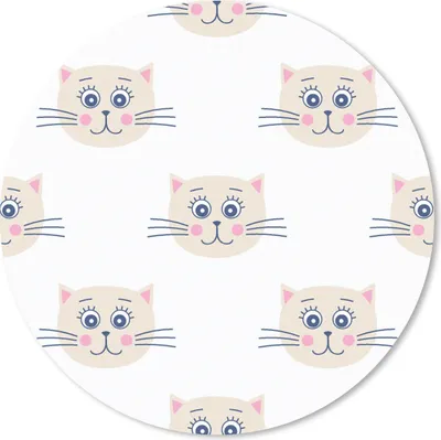 Produktbild von MuchoWow® Mauspad Mousepad Katzen - Mädchen - Pastell - Muster - Kinder 30x30 cm - Mousepads - Maus Mat - Pad - Mausunterlage - Tischunterlage - Schreibtischmatten