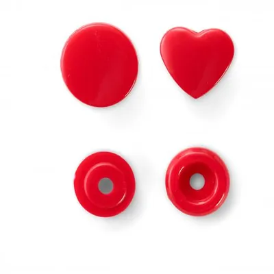 Produktbild von Prym Nähfrei Druckknöpfe Color Snaps Herz rot