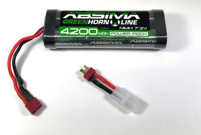 Immagine prodotto di Greenhorn NiMH Stick Pack 7,2V 4200 (spina a T + adattatore Tamiya)