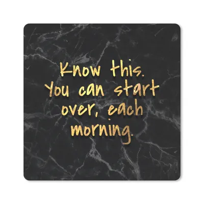 Produktbild von MuchoWow® Mauspad Mousepad Zitate - Motivation - Gold - Marmor 30x30 cm - Mousepads - Maus Mat - Pad - Mausunterlage - Gaming