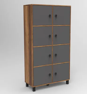 Image de Skye Decor, Mn06-Ba, meuble multi-usages, noyer, 100 % PANNEAUX DE SPANCE REVÊTUES DE MÉLAMINE, 96 x 40 x 179,4 cm