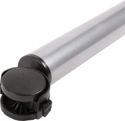 Produktbild von Tischbein Möbelbein Tischfuss Möbelfuss auf Rolle mit Bremse 710mm ø 50mm Silbergrau - RAL9006