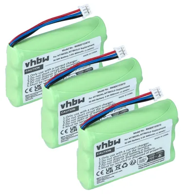 Produktbild von vhbw 3x Akku kompatibel mit Nortel 4135, 7439, 7449, 7440, 7434, 4146, 7420, 4145, 7430 schnurlos Festnetz Telefon (800 mAh, 3,6 V, NiMH)