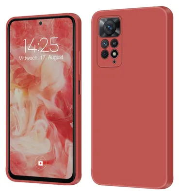 Produktbild von Hülle für Xiaomi Redmi Note 11 / 11S Case Cover Bumper Smartphone Softgrip Schutzhülle Farbe: Rot