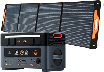 Immagine prodotto di Gruppo elettrogeno portatile - Batteria LiFePO4 da 2016 Wh - 2400W - Con pannello solare - Power station