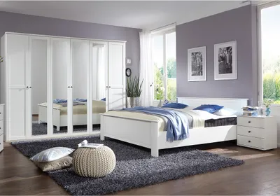 Produktbild von Schlafzimmer Set 4-teilig CROPANI-43 mit Bett 160x200 in weiß