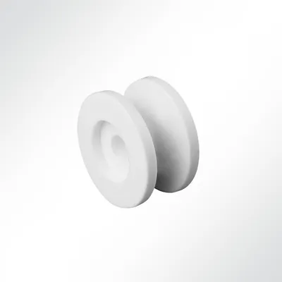 Produktbild von Lysel Kunststoff Rundknopf, (D) 25mm in Weiß (1 Stück)