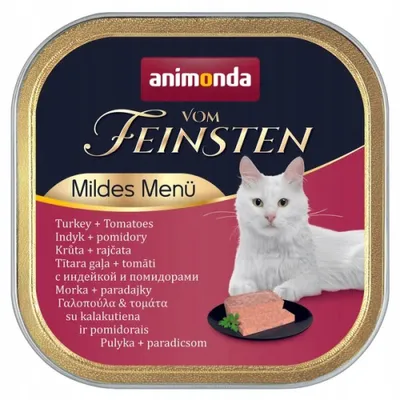 Produktbild von animonda Vom Feinsten Adult Mildes Menü Pute + Tomaten 32 x 100 g, Adult, jede Rasse, Tomate, Türkei, 100 g, Getreidefrei, Ohne Soja